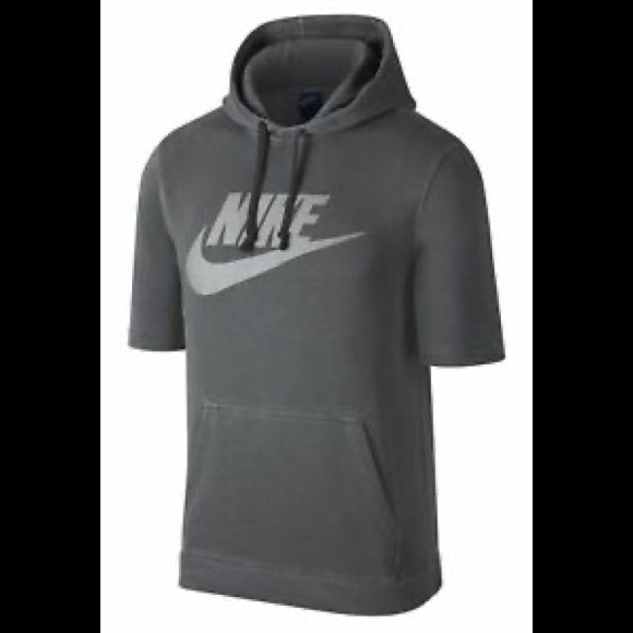 Nike Other - Nike Hooded Short Sleeved Sweat Shirt in Gray